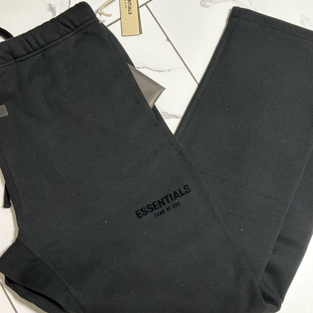 Essentials Men's Black Joggers - Picture 2 of 13